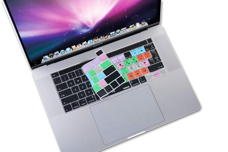 XSKN Logic Pro English Silicone Shortcuts Keyboard Cover Skin for Touch Bar Models 2019 MacBook Pro 16 inch A2141 2020 MacBook Pro 13.3 inch A2251 A2289 A2338 M1 Keyboard US&EU Version - Image 4
